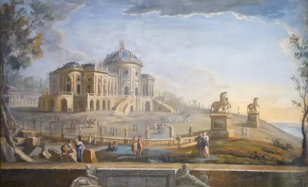 Schloss Solitude, Gemälde von Jean Adrien Claude Servadoni, um 1765