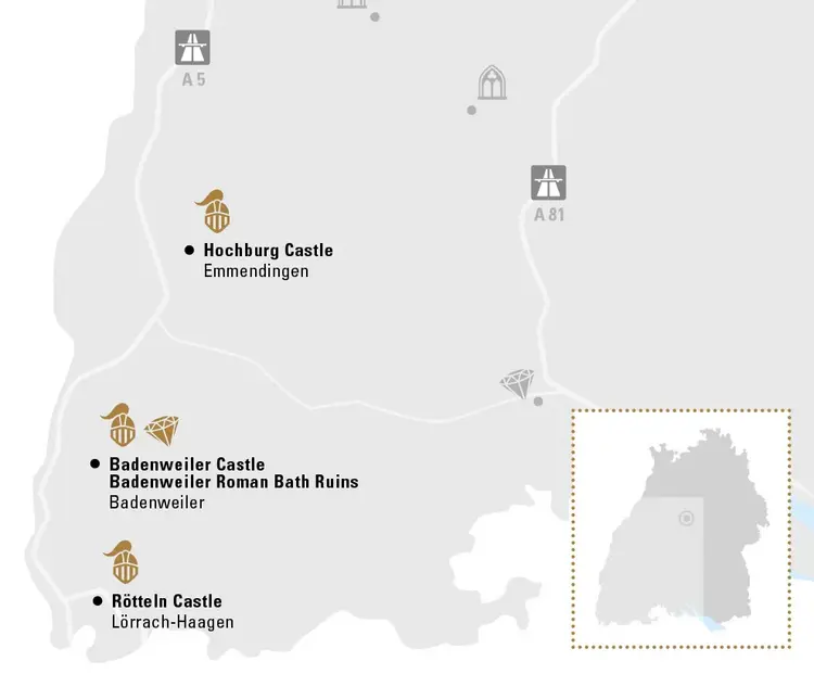 Illustration: Staatliche Schlösser und Gärten Baden-Württemberg, JUNG Kommunikation GmbH Southern upper Rhine valley