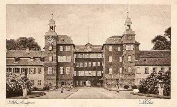 Schloss Schwetzingen, Motiv auf einer Postkarte etwa um 1900